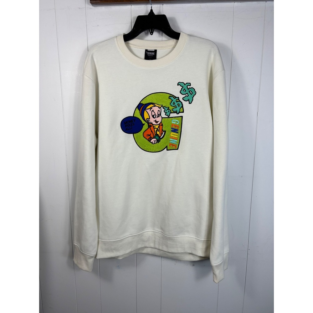 Genuine Authentic Garments Crewneck Sweatshirt Off White Cartoon‎ Graphic XL